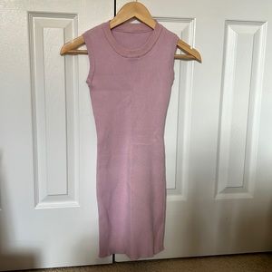 Sleeveless purplish pink knit bodycon dress size small